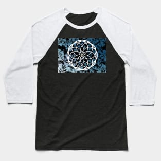 Midnight Mandala with Yellow Center Baseball T-Shirt